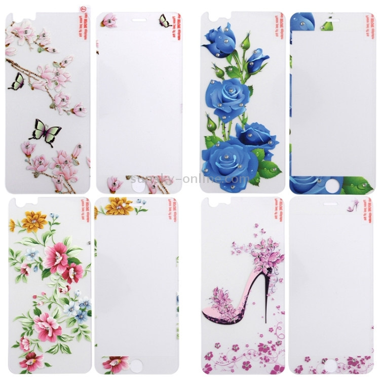 3D Colorized Relief Pattern Diamond Encrusted 0.26mm 9H+ Surface Hardness 3D Curved Surface Full Screen Front and Back Explosion-proof Tempered Glass Film for iPhone 6 Plus & 6s Plus 3D Colorized Relief Pattern Diamond Encrusted 0.26mm 9H+ Surface Hardness 3D Curved Surface Full Screen Front and Back Explosion-proof Tempered Glass Film for iPhone 6 Plus & 6s Plus