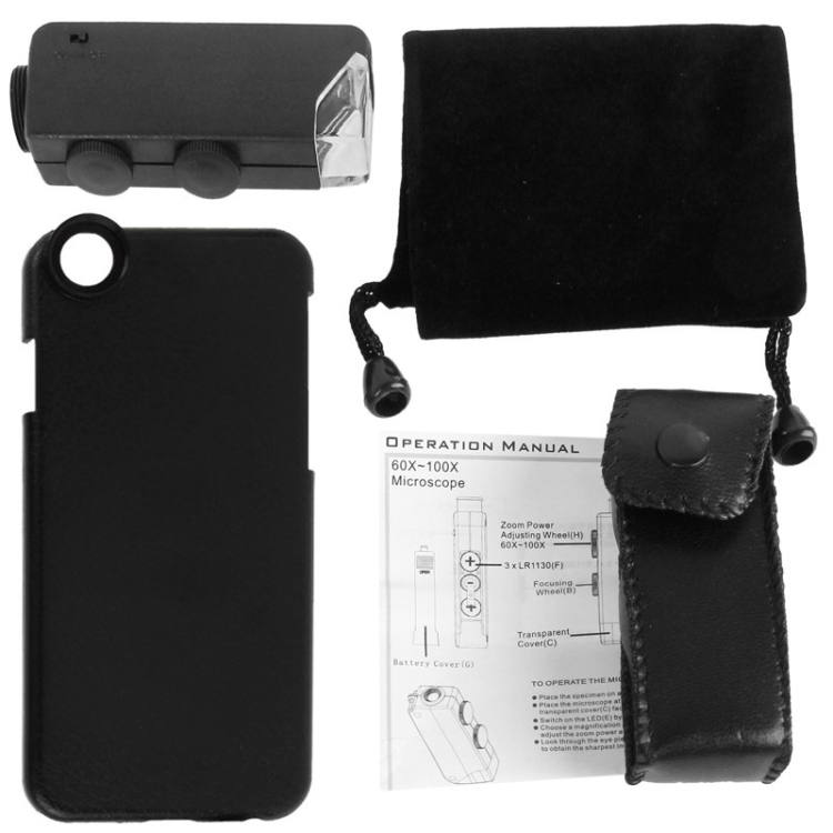 60-100 X Mobile Phone Microscope for iPhone 6 Plus 60-100 X Mobile Phone Microscope for iPhone 6 Plus