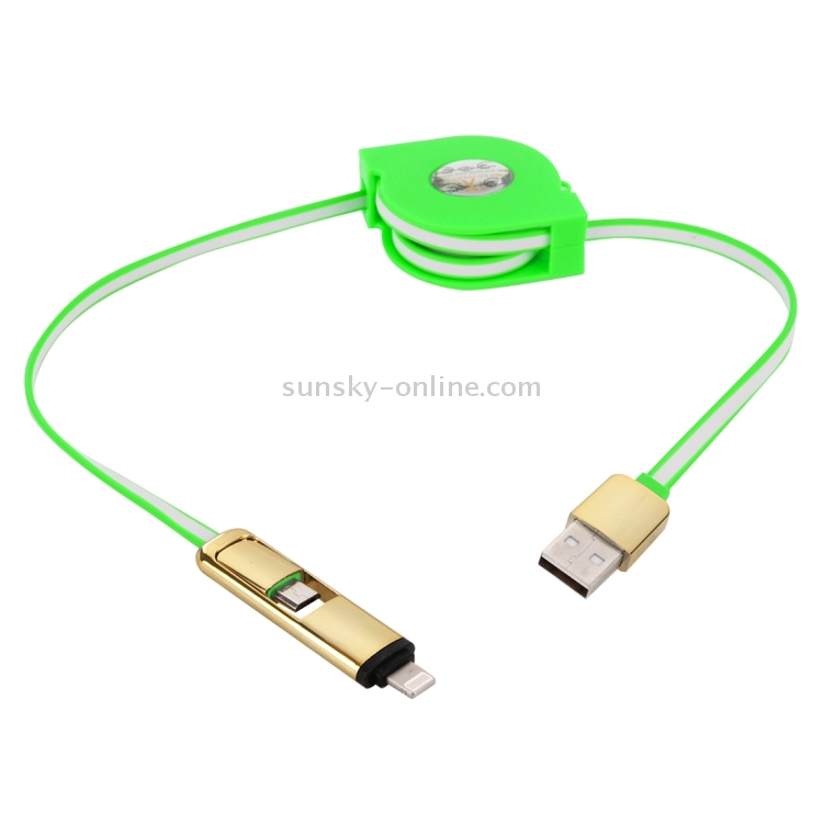 90cm Portable 8 Pin + Micro USB 2.0 Male to USB Sync Data / Charger Cable 90cm Portable 8 Pin + Micro USB 2.0 Male to USB Sync Data / Charger Cable