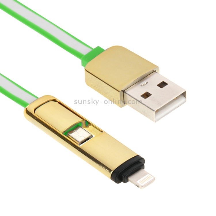 90cm Portable 8 Pin + Micro USB 2.0 Male to USB Sync Data / Charger Cable 90cm Portable 8 Pin + Micro USB 2.0 Male to USB Sync Data / Charger Cable