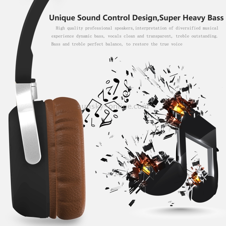 New Bee Wireless Bluetooth Stereo Foldable Headset with Mic, Support Handfree Call & NFC Pairing & Pedometer