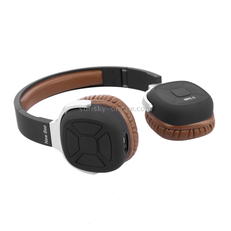 New Bee Wireless Bluetooth Stereo Foldable Headset with Mic, Support Handfree Call & NFC Pairing & Pedometer