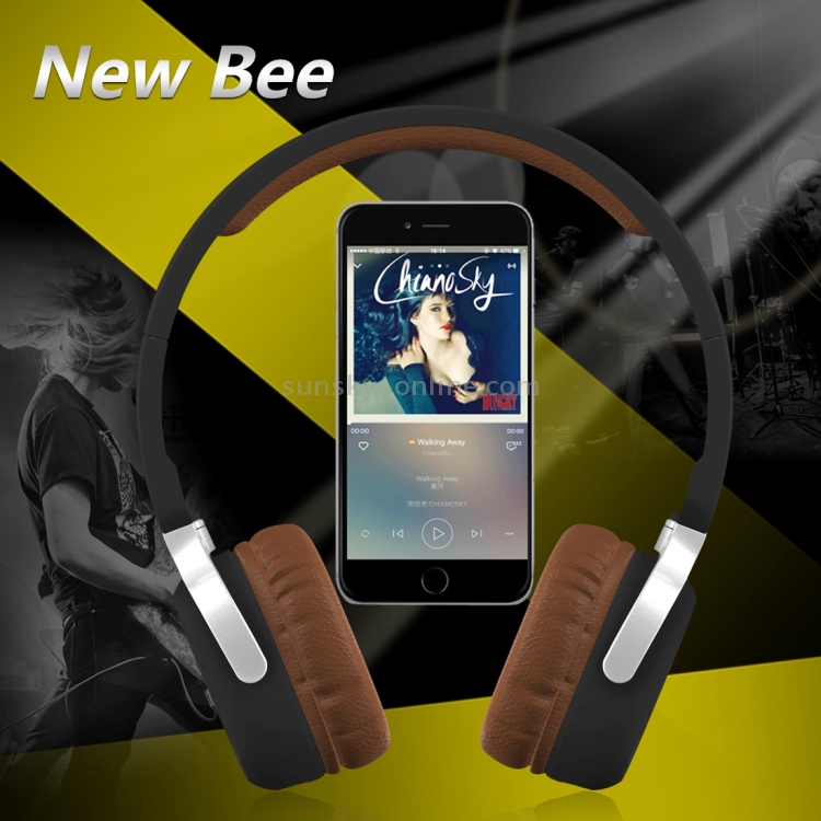 New Bee Wireless Bluetooth Stereo Foldable Headset with Mic, Support Handfree Call & NFC Pairing & Pedometer