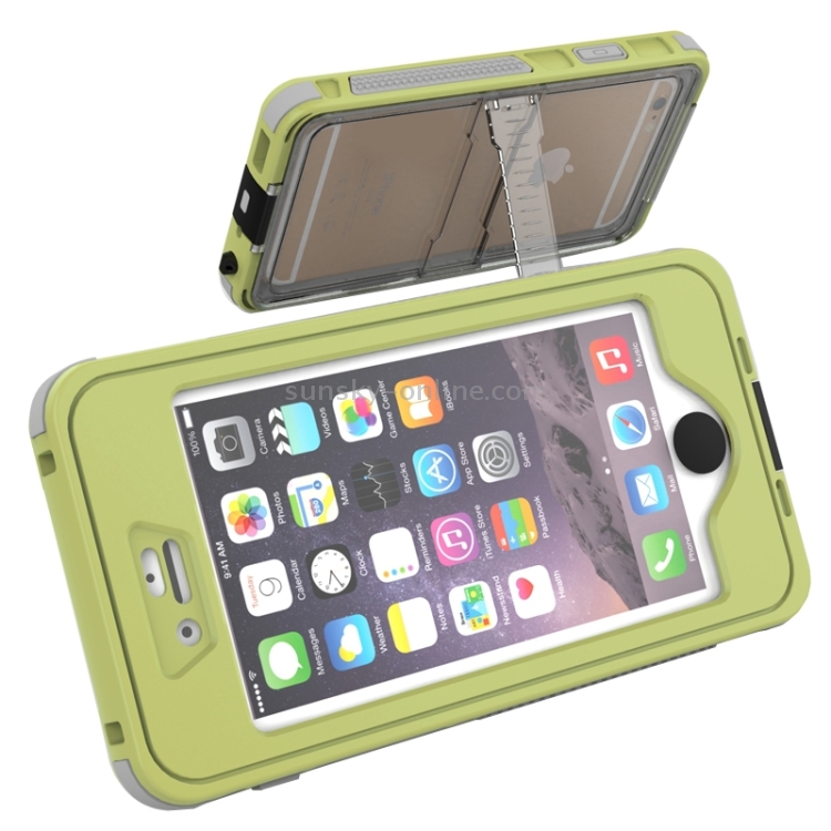Waterproof Dustproof Shockproof Crushproof Noctilucent Protective Case with Holder for iPhone 6 & 6S(Yellow) Waterproof Dustproof Shockproof Crushproof Noctilucent Protective Case with Holder for iPhone 6 & 6S(Yellow)