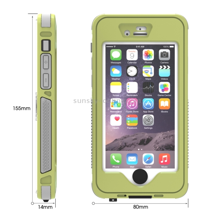 Waterproof Dustproof Shockproof Crushproof Noctilucent Protective Case with Holder for iPhone 6 & 6S(Yellow) Waterproof Dustproof Shockproof Crushproof Noctilucent Protective Case with Holder for iPhone 6 & 6S(Yellow)