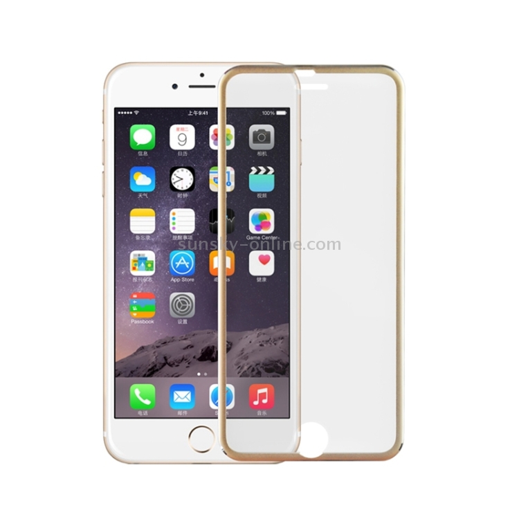 Titanium Alloy Metal Tempered Glass Film for iPhone 6/7/8(Gold) Titanium Alloy Metal Tempered Glass Film for iPhone 6/7/8(Gold)