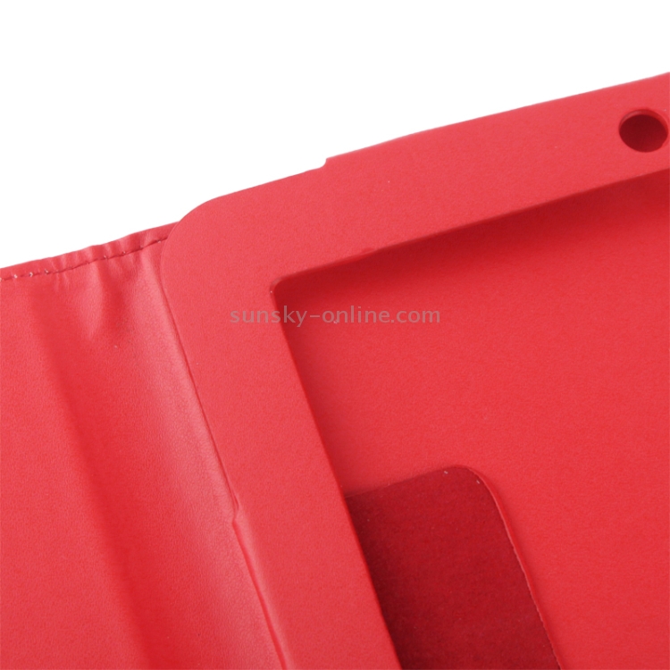 2-folding High Quality Leather Case with Holder for iPad(Red) 2-folding High Quality Leather Case with Holder for iPad(Red)