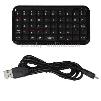 Mini Bluetooth Keyboard for New iPad / iPad mini 1 / 2 / 3 / iPad / iPhone 5 & 5S / Smart Phone / Laptop, Size: 115mm x 60.5mm(Black) Mini Bluetooth Keyboard for New iPad / iPad mini 1 / 2 / 3 / iPad / iPhone 5 & 5S / Smart Phone / Laptop, Size: 115mm x 60.5mm(Black)