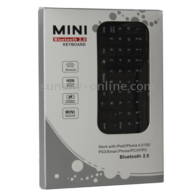 Mini Bluetooth Keyboard for New iPad / iPad mini 1 / 2 / 3 / iPad / iPhone 5 & 5S / Smart Phone / Laptop, Size: 115mm x 60.5mm(Black) Mini Bluetooth Keyboard for New iPad / iPad mini 1 / 2 / 3 / iPad / iPhone 5 & 5S / Smart Phone / Laptop, Size: 115mm x 60.5mm(Black)