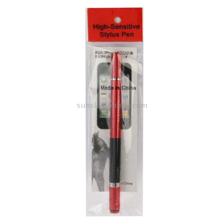 Touch Screen Stylus with Ballpoint Writing Pen Red Quantity 50 