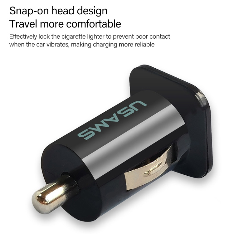 USAMS High Performance 2.1A + 1A Dual USB Port Car Charger for iPad Air 2 & Air & 4, iPhone 6 & 6 Plus & 5C & 5S & 4 & 4S, iPod touch, Galaxy Tablet / Note Series and Other Mobile Phone, Navigators(Black) USAMS High Performance 2.1A + 1A Dual USB Port Car Charger for iPad Air 2 & Air & 4, iPhone 6 & 6 Plus & 5C & 5S & 4 & 4S, iPod touch, Galaxy Tablet / Note Series and Other Mobile Phone, Navigators(Black)