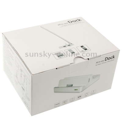 All in One Charger Dock for New iPad (iPad 3) / iPad 2 / iPad / iPhone / iPod with Remote Control (Charger + HDMI + USB HUB + AV OUT + Sync)(White) All in One Charger Dock for New iPad (iPad 3) / iPad 2 / iPad / iPhone / iPod with Remote Control (Charger + HDMI + USB HUB + AV OUT + Sync)(White)