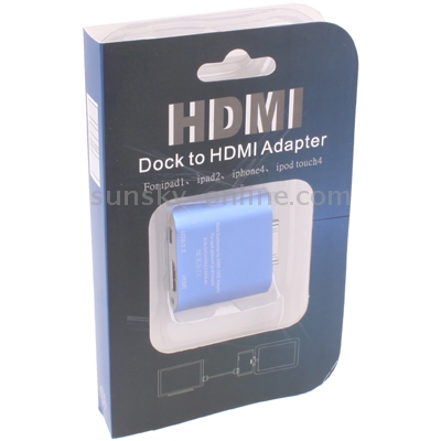 Aluminum Dock Connector to HDMI/ USB Adapter for New iPad (iPad 3) / iPad 2 / iPad / iPhone 4 & 4S / iPod Touch 4(Blue) Aluminum Dock Connector to HDMI/ USB Adapter for New iPad (iPad 3) / iPad 2 / iPad / iPhone 4 & 4S / iPod Touch 4(Blue)