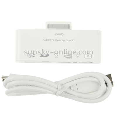 HDTV Digital AV Adapter / Camera Connection Kit for iPad 2 / iPad / iPhone 4 & 4S / 3GS / 3G / iPod, Support SD Card / TF Card(White) HDTV Digital AV Adapter / Camera Connection Kit for iPad 2 / iPad / iPhone 4 & 4S / 3GS / 3G / iPod, Support SD Card / TF Card(White)