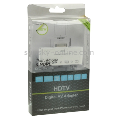 HDTV Digital AV Adapter / Camera Connection Kit for iPad 2 / iPad / iPhone 4 & 4S / 3GS / 3G / iPod, Support SD Card / TF Card(White) HDTV Digital AV Adapter / Camera Connection Kit for iPad 2 / iPad / iPhone 4 & 4S / 3GS / 3G / iPod, Support SD Card / TF Card(White)