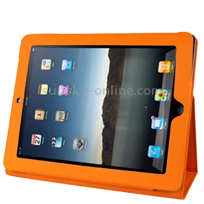 High Quality Leather Case with Holder for iPad 2(Orange) High Quality Leather Case with Holder for iPad 2(Orange)