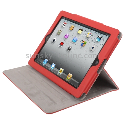 Cute Leather Case for iPad 2 (Red) Cute Leather Case for iPad 2 (Red)