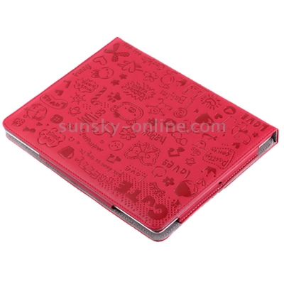Cute Leather Case for iPad 2 (Red) Cute Leather Case for iPad 2 (Red)