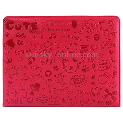 Cute Leather Case for iPad 2 (Red) Cute Leather Case for iPad 2 (Red)