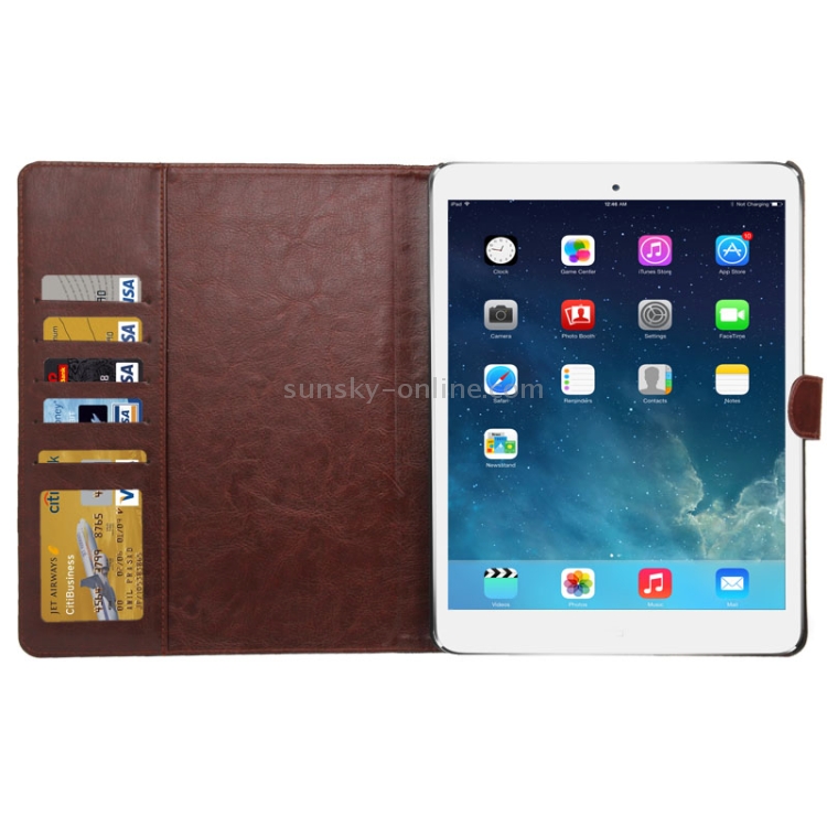 Peony Pattern Denim Texture Leather Case with Credit Card Slots & Holder for iPad 4 / iPad New (iPad 3) / iPad 2
