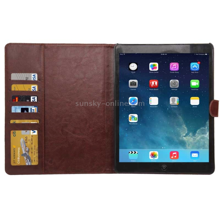 Peony Pattern Denim Texture Leather Case with Credit Card Slots & Holder for iPad 4 / iPad New (iPad 3) / iPad 2