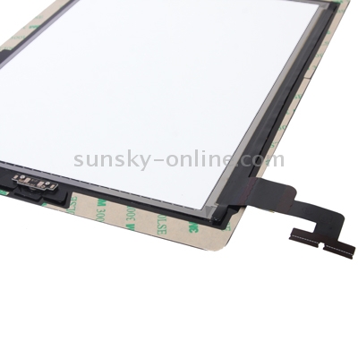 Panel táctil (botón del controlador + botón de la tecla de inicio, cable flexible de membrana de PCB + adhesivo de instalación del panel táctil) para iPad 2 / A1395 / A1396 / A1397 (negro) - 3