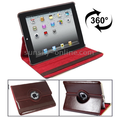 Leather Case with Holder for iPad 2 with Sleep / Wake-up Function (Maroon) Leather Case with Holder for iPad 2 with Sleep / Wake-up Function (Maroon)