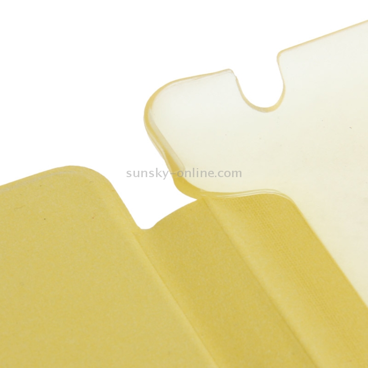 3 in 1 Smart Cover + Frosted Crystal Case +  Holder for iPad 4 / New iPad (iPad 3) / iPad 2(Yellow)