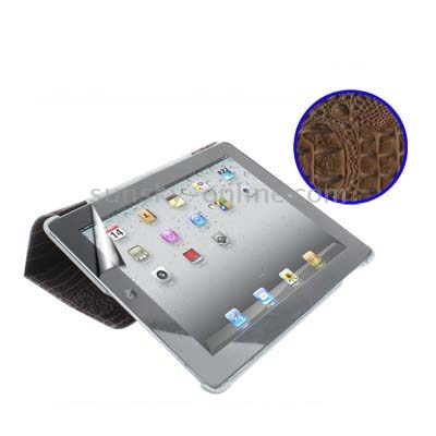 Genuine Leather Case with Sleep / Wake-up Function & Holder + LCD Screen Protector for iPad 2 Genuine Leather Case with Sleep / Wake-up Function & Holder + LCD Screen Protector for iPad 2