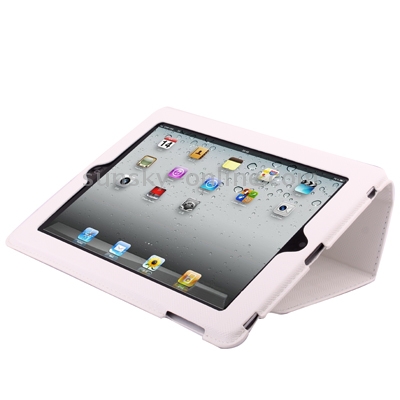 High Quality Bracket Leather Case with Hibernation Function for iPad 2 (White) High Quality Bracket Leather Case with Hibernation Function for iPad 2 (White)