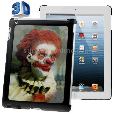 3D Effect Style Clown Pattern Plastic Case for New iPad (iPad 3) / iPad 2 / iPad 4 3D Effect Style Clown Pattern Plastic Case for New iPad (iPad 3) / iPad 2 / iPad 4