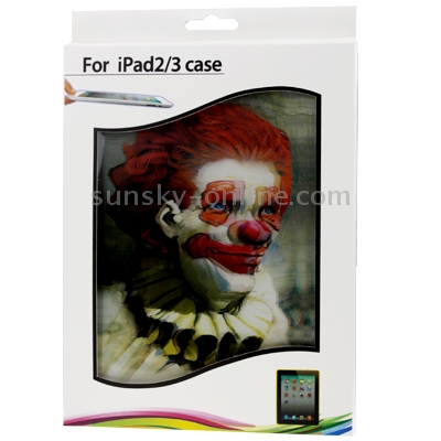 3D Effect Style Clown Pattern Plastic Case for New iPad (iPad 3) / iPad 2 / iPad 4 3D Effect Style Clown Pattern Plastic Case for New iPad (iPad 3) / iPad 2 / iPad 4