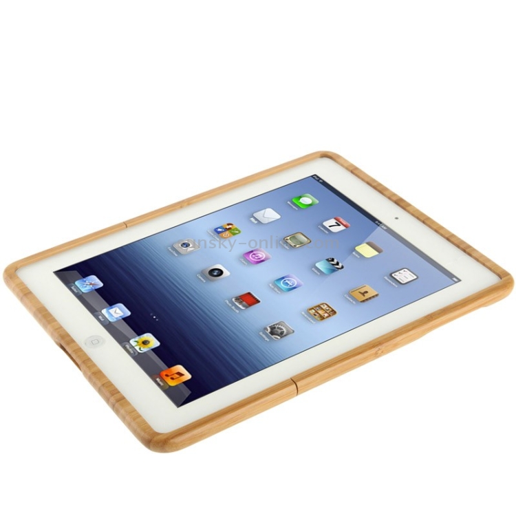 Detachable Bamboo Material Case for iPad 4 / New iPad (iPad 3)