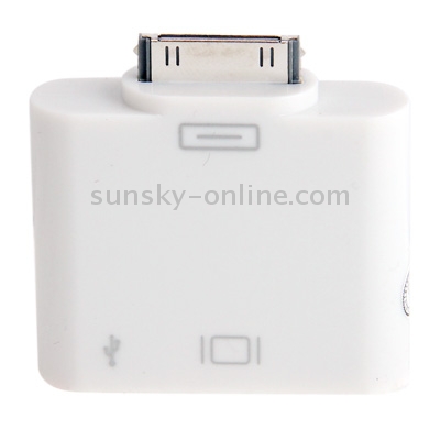 HDMI Conversion for New iPad / iPad 2 / iPad / iPhone 4s / iPod, Transforms New iPad / iPad 2 / iPad / iPhone 4s / iPod Videos Signal to HD-TV / HD-Projector(White)