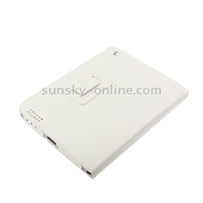 Two Folding Sleep / Wake-up Leather Case with Holder for iPad 4 / New iPad (iPad 3), White Two Folding Sleep / Wake-up Leather Case with Holder for iPad 4 / New iPad (iPad 3), White