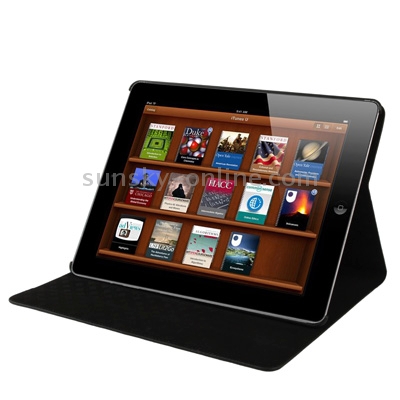 High-density Dot Pattern Leather Case with Holder for New iPad (iPad 3), Black High-density Dot Pattern Leather Case with Holder for New iPad (iPad 3), Black