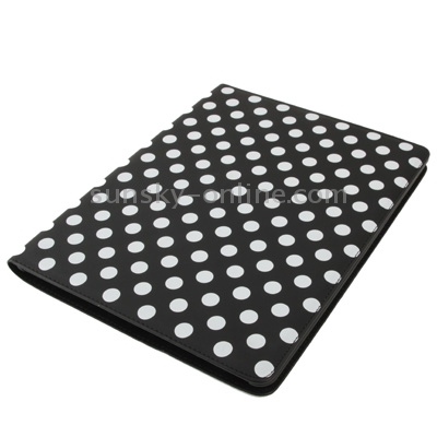 High-density Dot Pattern Leather Case with Holder for New iPad (iPad 3), Black High-density Dot Pattern Leather Case with Holder for New iPad (iPad 3), Black