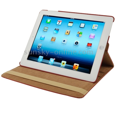 360 Degree Rotatable Cute Leather Case with Sleep / Wake-up & Three Stalls Adjustment for iPad 4 / New iPad (iPad 3) / iPad 2 (Red) 360 Degree Rotatable Cute Leather Case with Sleep / Wake-up & Three Stalls Adjustment for iPad 4 / New iPad (iPad 3) / iPad 2 (Red)