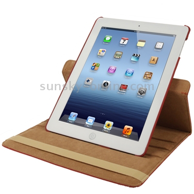 360 Degree Rotatable Cute Leather Case with Sleep / Wake-up & Three Stalls Adjustment for iPad 4 / New iPad (iPad 3) / iPad 2 (Red) 360 Degree Rotatable Cute Leather Case with Sleep / Wake-up & Three Stalls Adjustment for iPad 4 / New iPad (iPad 3) / iPad 2 (Red)