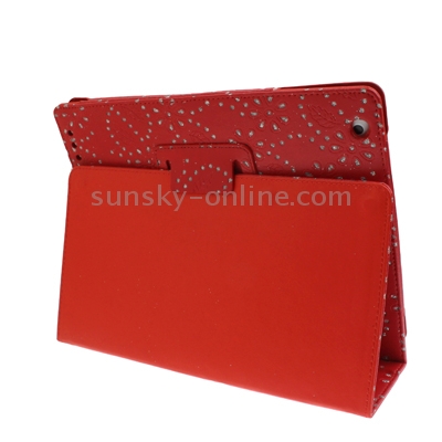 Flashlight Powder Vertical Leather Case with Holder for iPad 4 / New iPad (iPad 3) / iPad 2 (Red) Flashlight Powder Vertical Leather Case with Holder for iPad 4 / New iPad (iPad 3) / iPad 2 (Red)