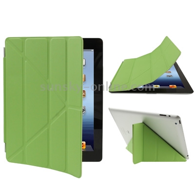 Multifunction 6 Viewing Angles Ultra Thin Smart Cover with Sleep / Wake up & Holder Function for New iPad (iPad 3) & iPad 2, Green Multifunction 6 Viewing Angles Ultra Thin Smart Cover with Sleep / Wake up & Holder Function for New iPad (iPad 3) & iPad 2, Green
