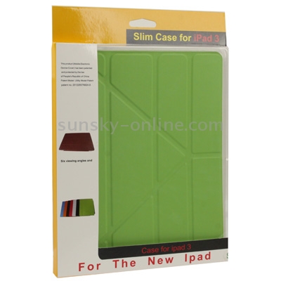 Multifunction 6 Viewing Angles Ultra Thin Smart Cover with Sleep / Wake up & Holder Function for New iPad (iPad 3) & iPad 2, Green Multifunction 6 Viewing Angles Ultra Thin Smart Cover with Sleep / Wake up & Holder Function for New iPad (iPad 3) & iPad 2, Green