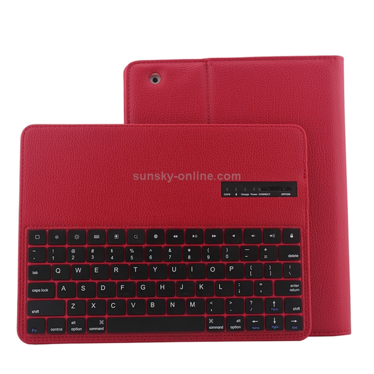 Bluetooth 3.0 Keyboard with Detachable Leather Tablet Case for iPad 4 / 3 / 2(Red) Bluetooth 3.0 Keyboard with Detachable Leather Tablet Case for iPad 4 / 3 / 2(Red)