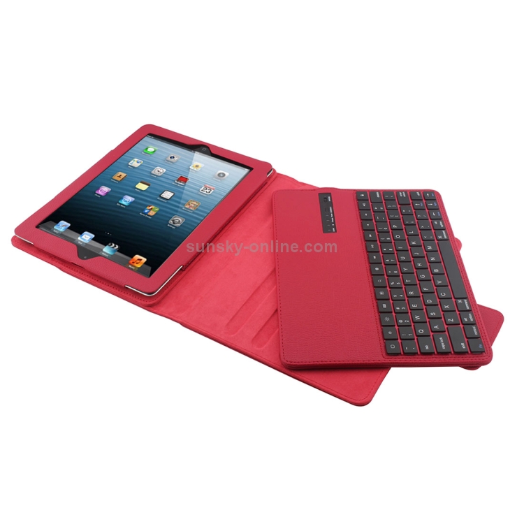 Bluetooth 3.0 Keyboard with Detachable Leather Tablet Case for iPad 4 / 3 / 2(Red) Bluetooth 3.0 Keyboard with Detachable Leather Tablet Case for iPad 4 / 3 / 2(Red)