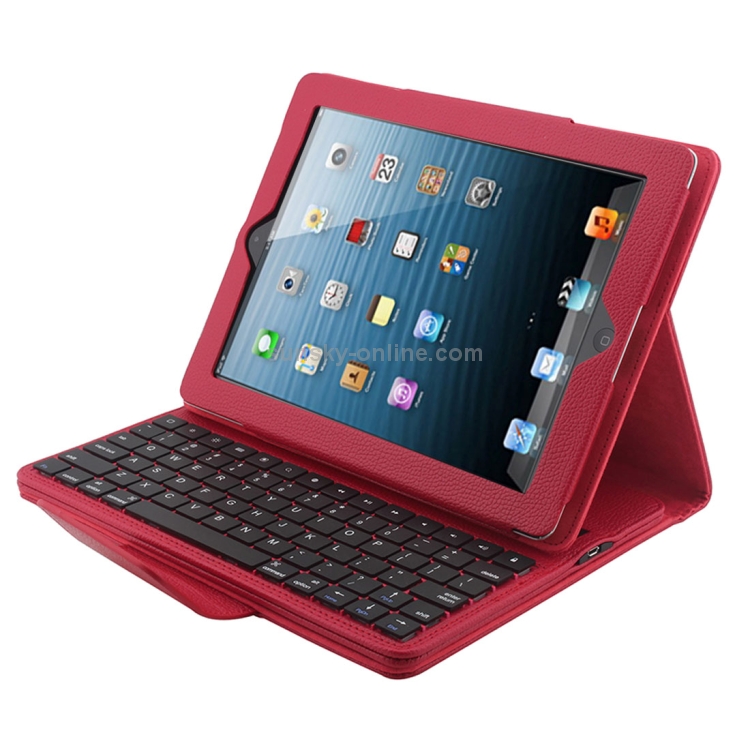 Bluetooth 3.0 Keyboard with Detachable Leather Tablet Case for iPad 4 / 3 / 2(Red) Bluetooth 3.0 Keyboard with Detachable Leather Tablet Case for iPad 4 / 3 / 2(Red)