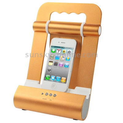 Metal Speaker Base, Suitable of Charging Stand for New iPad (iPad 3) / iPad 2, iPhone 4 & 4S / 3GS, iPod Touch (Golden) Metal Speaker Base, Suitable of Charging Stand for New iPad (iPad 3) / iPad 2, iPhone 4 & 4S / 3GS, iPod Touch (Golden)