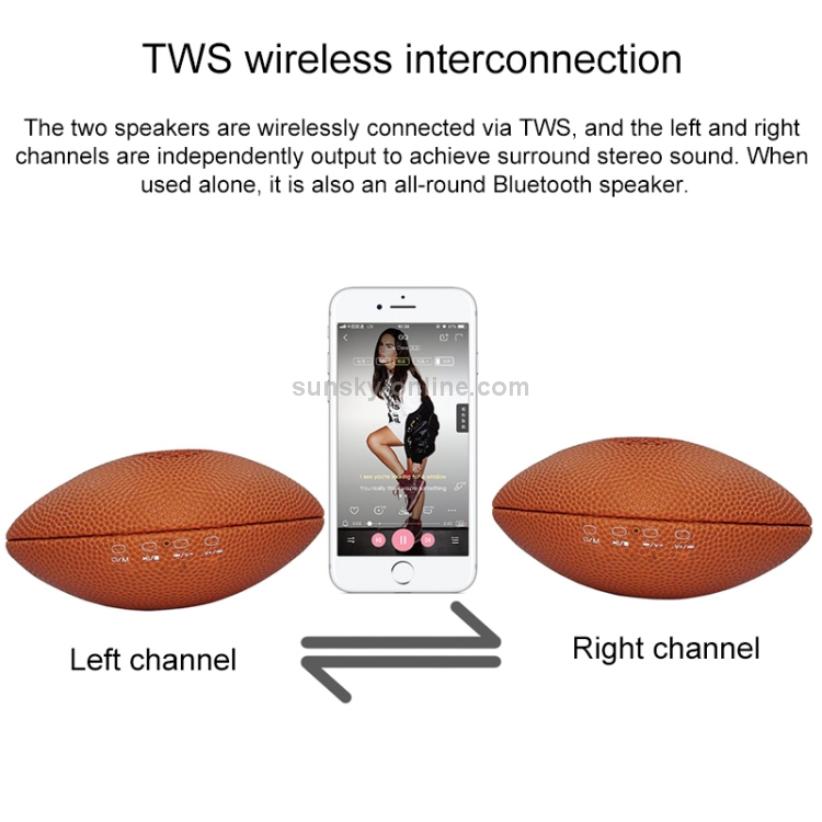 WB46-A1 TWS 360 Degree Autorotation Magnetic Levitation Rugby Football Shape Bluetooth Speaker with LED Colorful Light, Support Touch & Hands-free Call (Dark Wood Grain) WB46-A1 TWS 360 Degree Autorotation Magnetic Levitation Rugby Football Shape Bluetooth Speaker with LED Colorful Light, Support Touch & Hands-free Call (Dark Wood Grain)