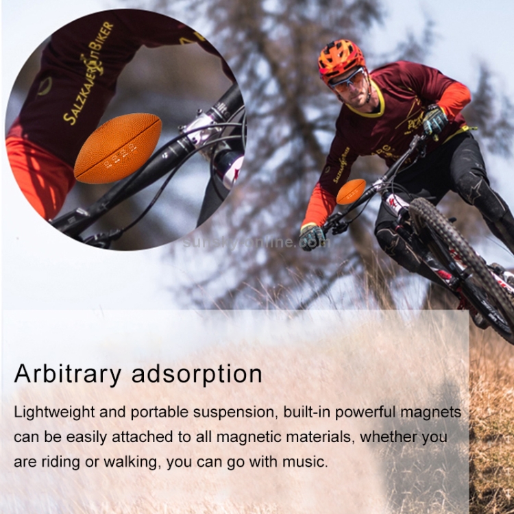 WB46-A1 TWS 360 Degree Autorotation Magnetic Levitation Rugby Football Shape Bluetooth Speaker with LED Colorful Light, Support Touch & Hands-free Call (Dark Wood Grain) WB46-A1 TWS 360 Degree Autorotation Magnetic Levitation Rugby Football Shape Bluetooth Speaker with LED Colorful Light, Support Touch & Hands-free Call (Dark Wood Grain)