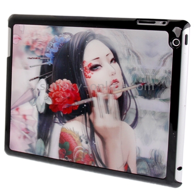 3D Effect Style Beauty Pattern Plastic Protector Case for iPad 4 3D Effect Style Beauty Pattern Plastic Protector Case for iPad 4