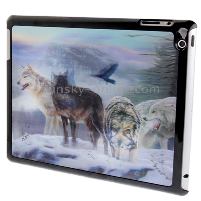 3D Effect Style Wolf Pack Pattern Plastic Protector Case for iPad 4 3D Effect Style Wolf Pack Pattern Plastic Protector Case for iPad 4